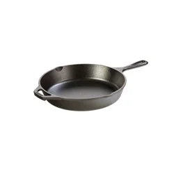Lodge 10.25" Cast Iron Skillet: Preseasoned, Tarnish & Heat-Resistant, Gas & Electric Compatible, 6" Handle