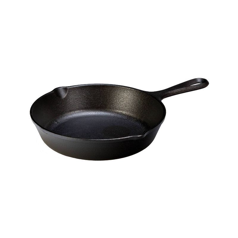 slide 1 of 3, Lodge 8" Cast Iron Skillet: Preseasoned, Tarnish & Heat-Resistant, 8 Inch, Smooth Surface Compatible, Hand Wash Only, 1 ct