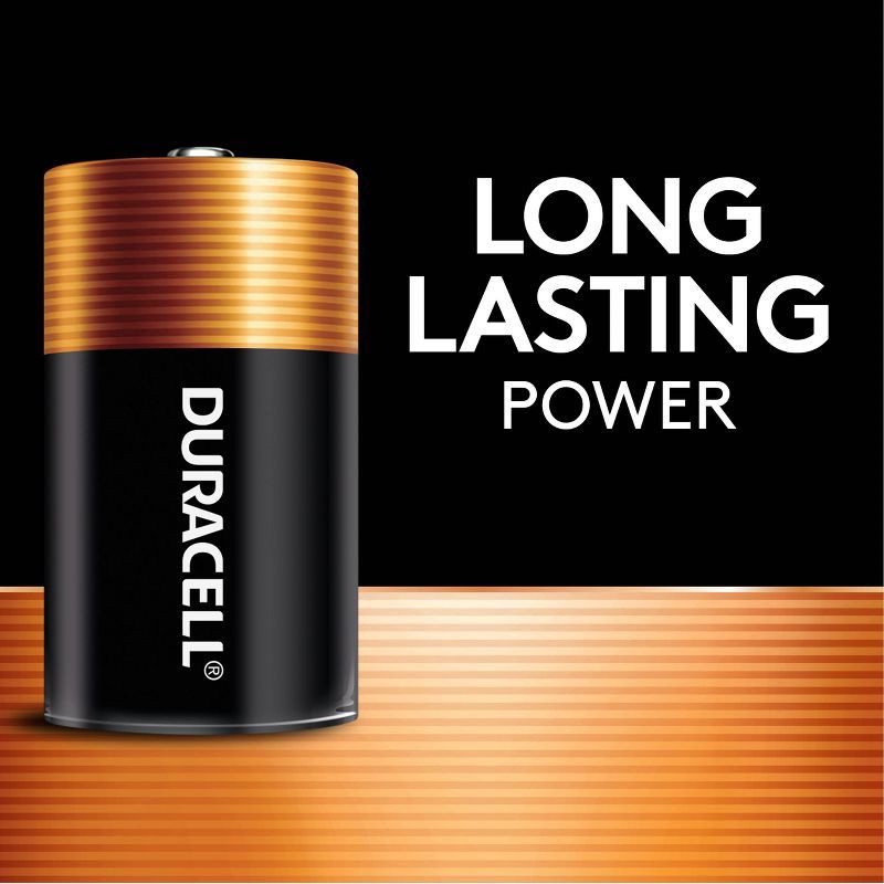 slide 2 of 6, Duracell Coppertop D Batteries - 4pk Alkaline Battery, 4 ct