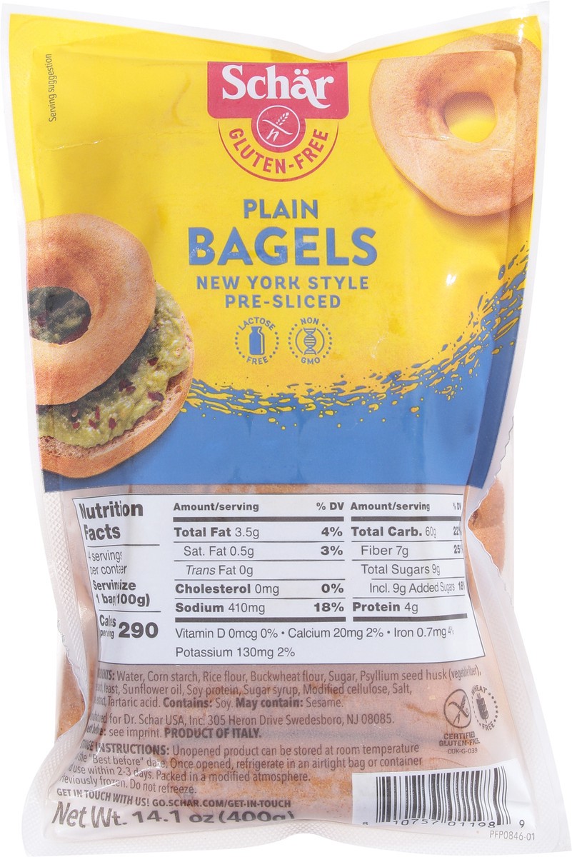 slide 2 of 14, Schär Gluten-Free Pre-Sliced New York Style Plain Bagels 14.1 oz, 14.1 oz