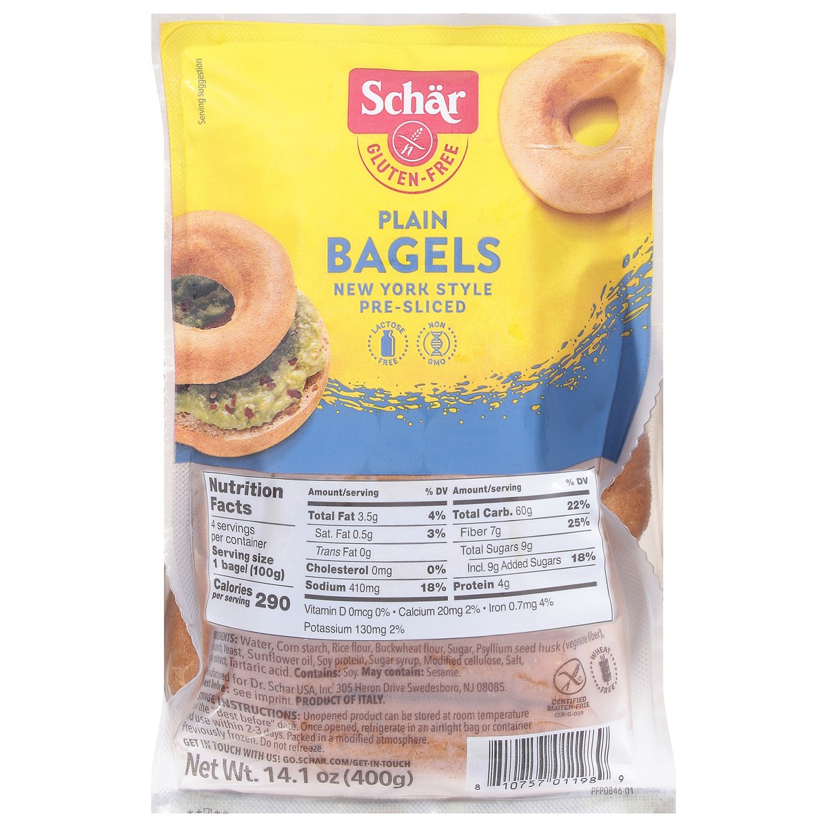 slide 13 of 14, Schär Gluten-Free Pre-Sliced New York Style Plain Bagels 14.1 oz, 14.1 oz