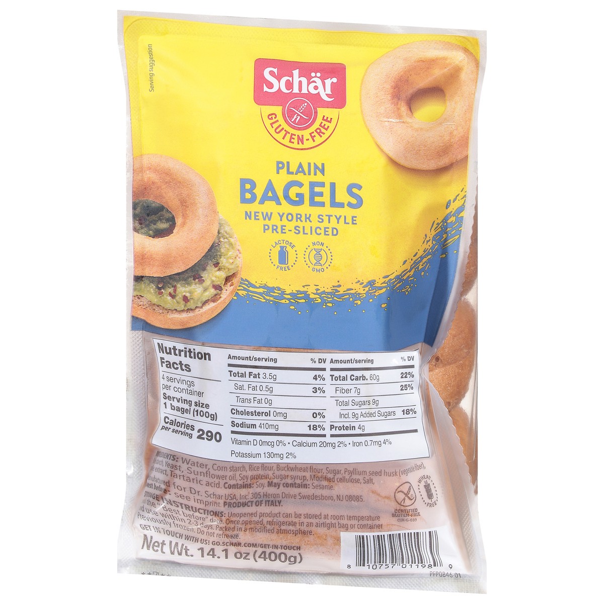 slide 11 of 14, Schär Gluten-Free Pre-Sliced New York Style Plain Bagels 14.1 oz, 14.1 oz