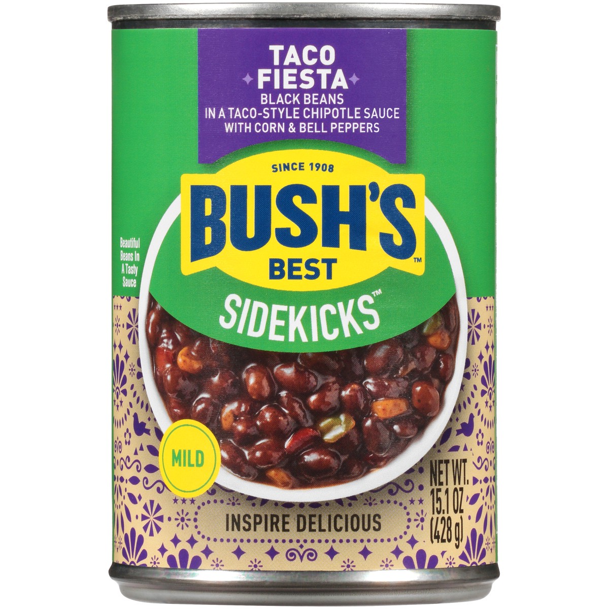 slide 3 of 7, Bush's Best Bush's Sidekicks Taco Fiesta Black Beans 15.1 oz, 15.1 oz