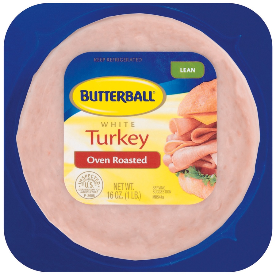 slide 1 of 1, Butterball White Lean Oven Roasted Turkey, 16 oz