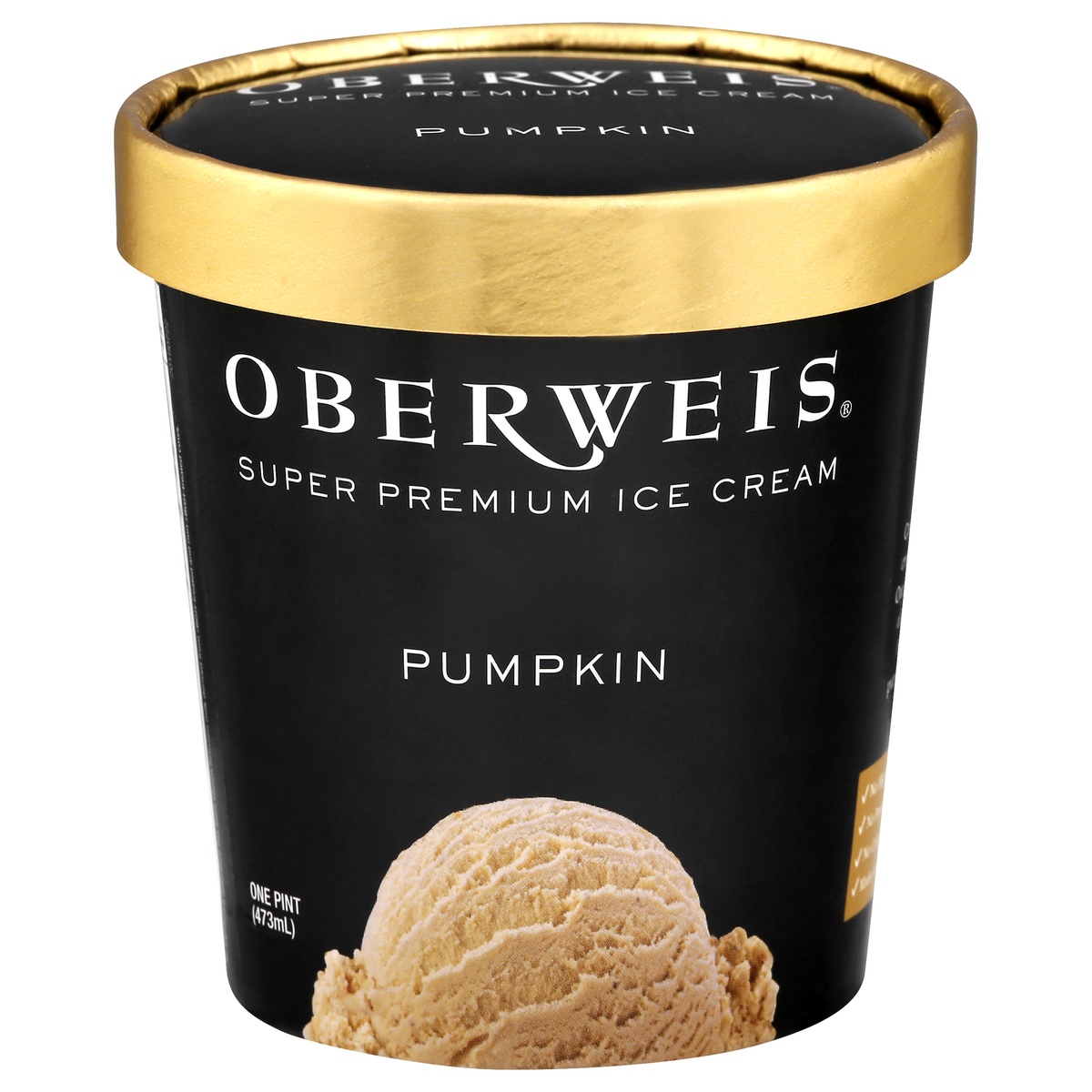 slide 1 of 1, Oberweis Dairy Inc Super Premium Pumpkin Ice Cream, 1 pint