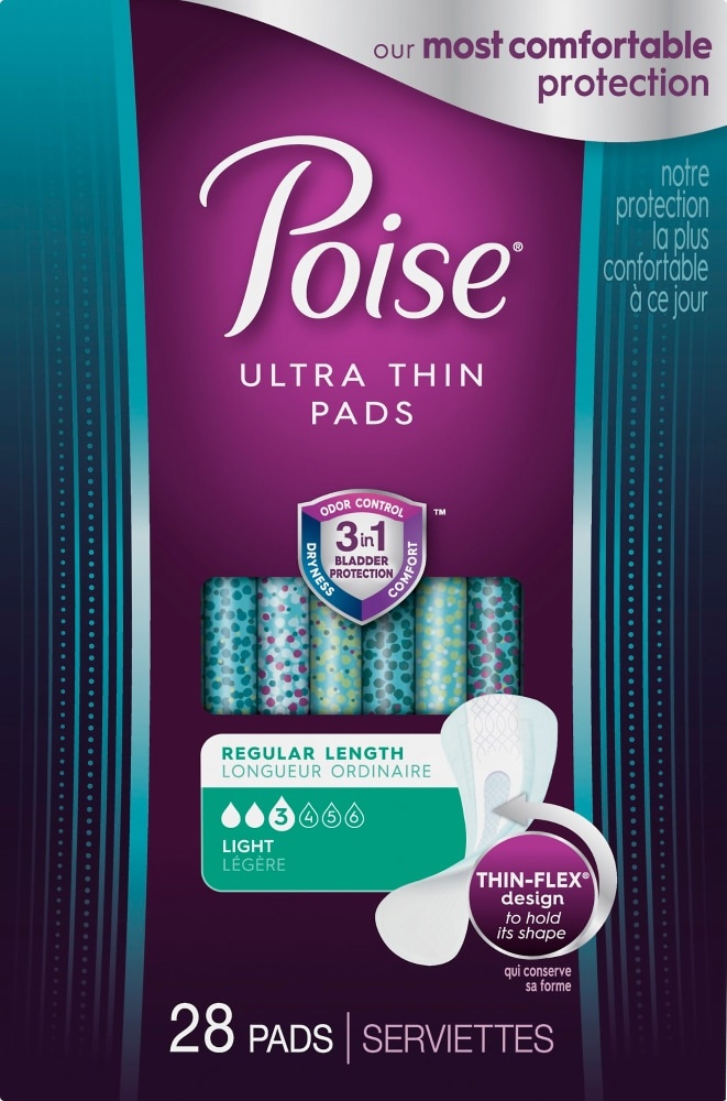 Poise Regular Light Ultra Thin Pads 28 ct Shipt
