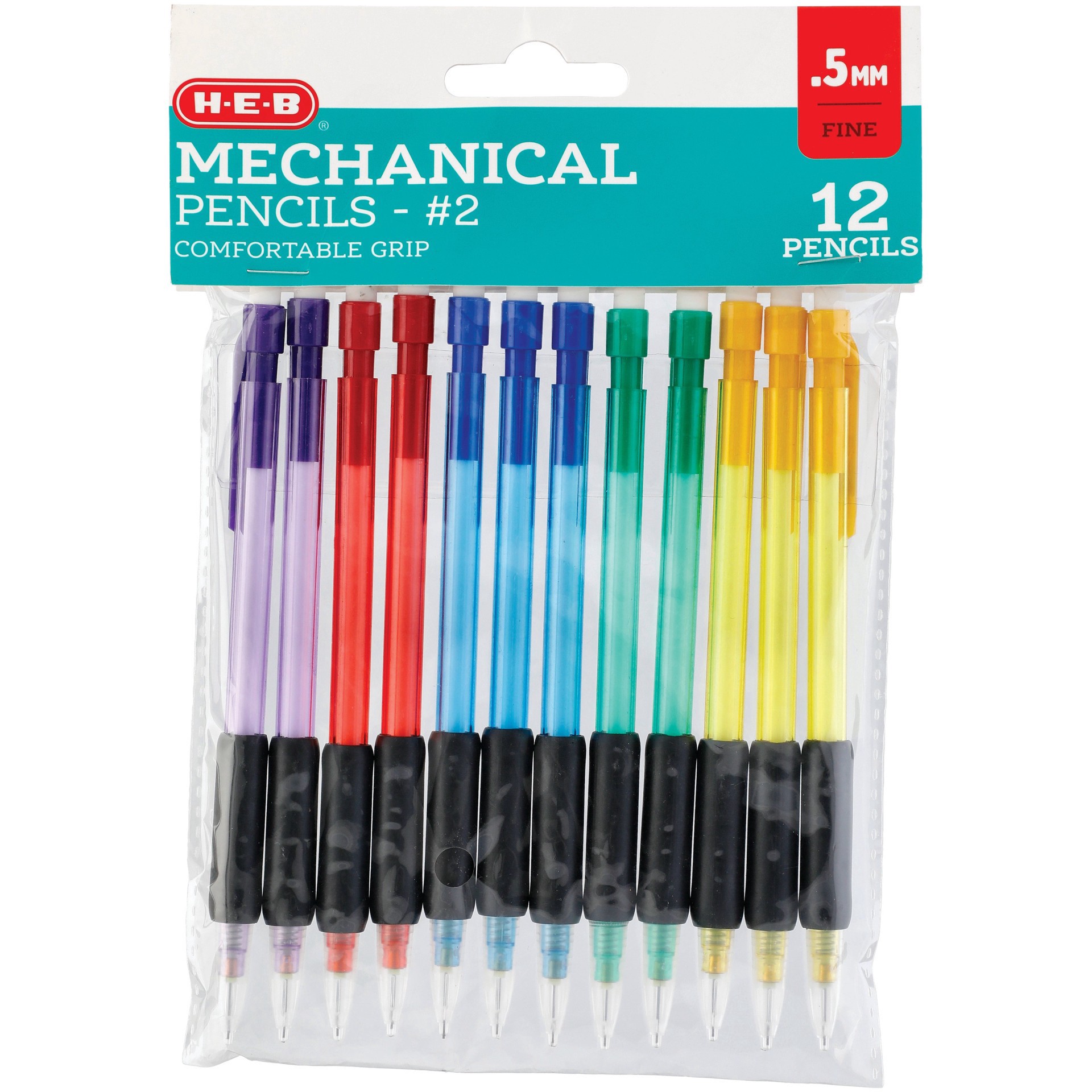 slide 1 of 1, H-E-B 0.5mm Mechanical Pencils, 12 ct