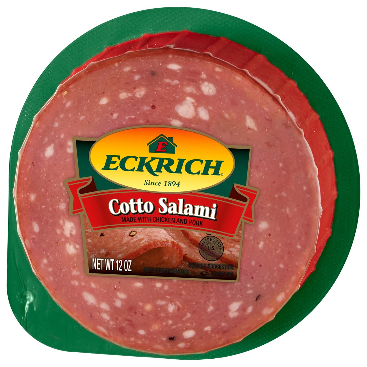 slide 2 of 8, Eckrich Sliced Cotto Salami Lunchmeat, 12 oz, 122 oz