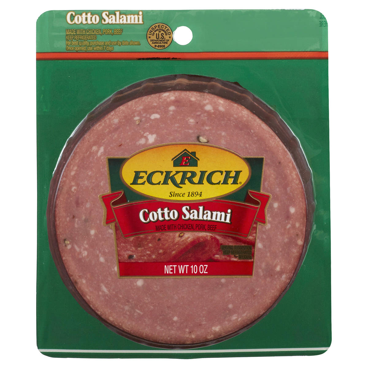 slide 1 of 1, Eckrich Cotto Salami, 12 oz