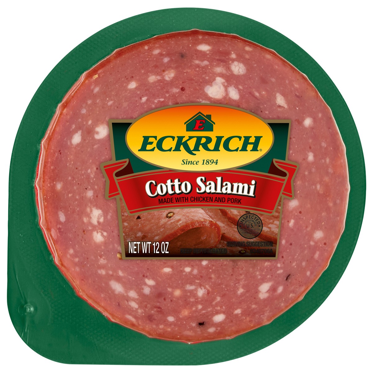 slide 1 of 8, Eckrich Sliced Cotto Salami Lunchmeat, 12 oz, 122 oz