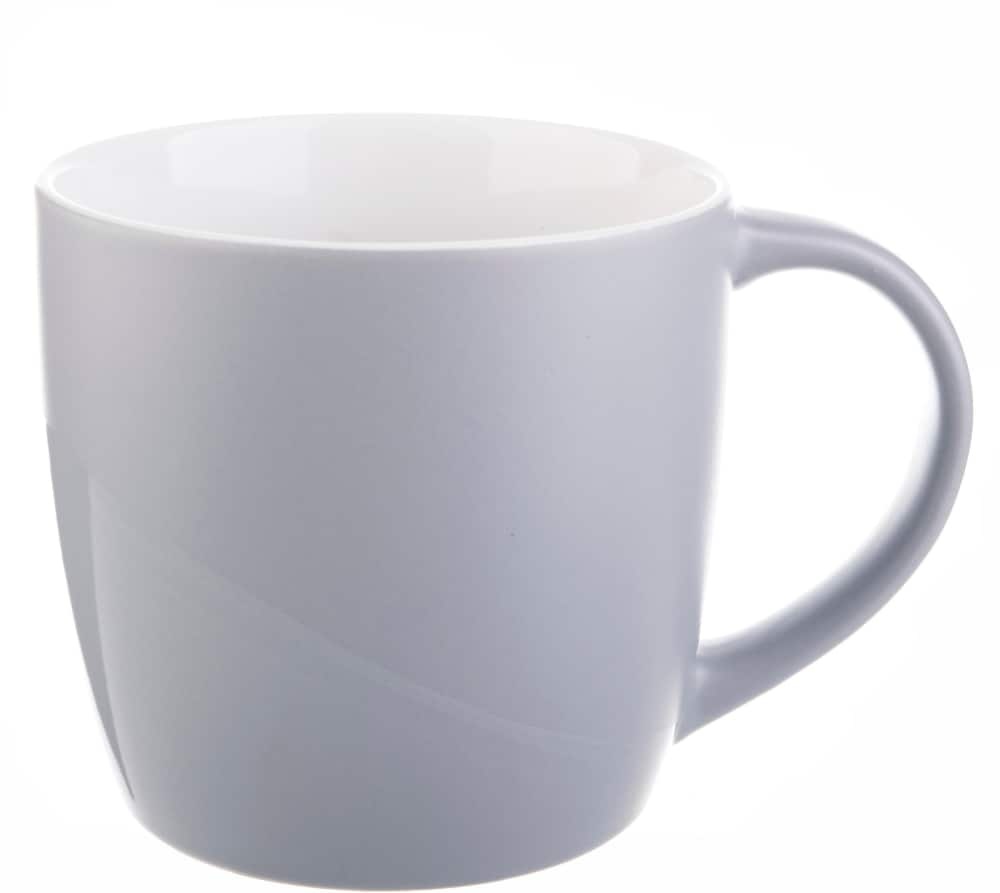 slide 1 of 1, Pacific Market International Short Barrel Matte Mug - Shiny Gray, 19 oz