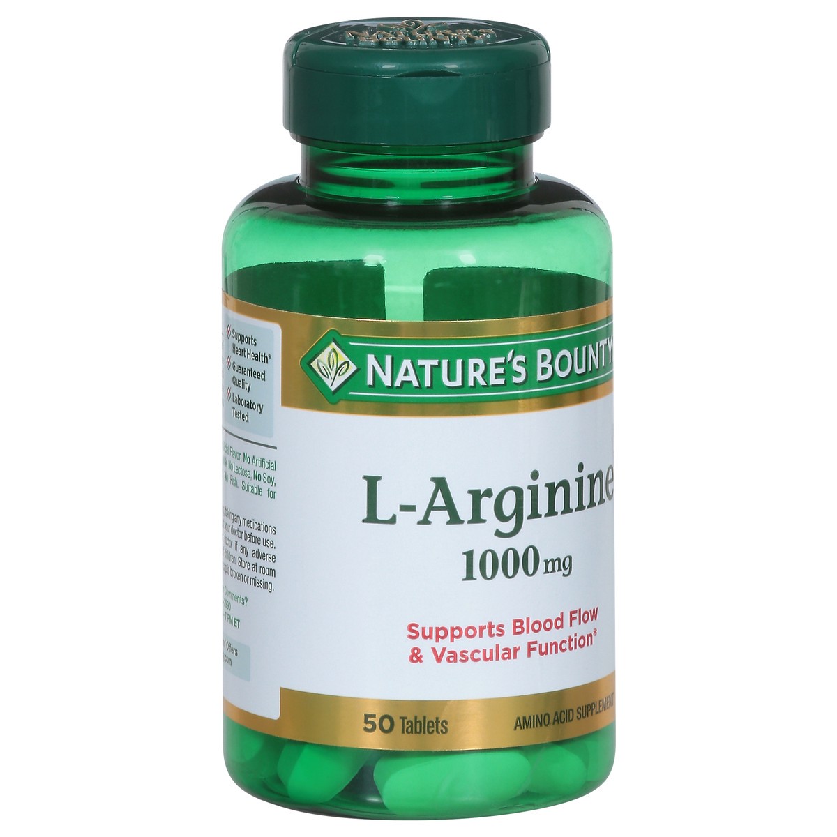 slide 9 of 9, Nature's Bounty L-Arginine Amino Acid Tablets, 50 Ct, 1 ct