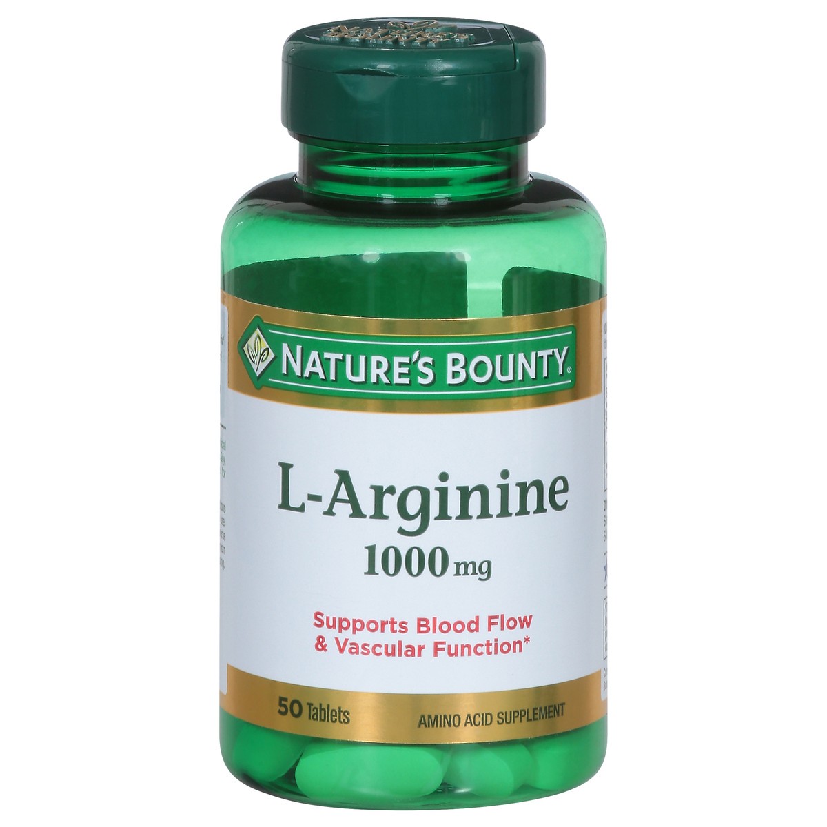 slide 1 of 9, Nature's Bounty L-Arginine Amino Acid Tablets, 50 Ct, 1 ct