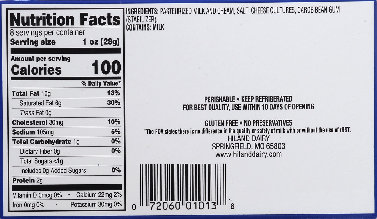 slide 10 of 13, Hiland Dairy Original Cream Cheese 8.0 oz, 8 oz