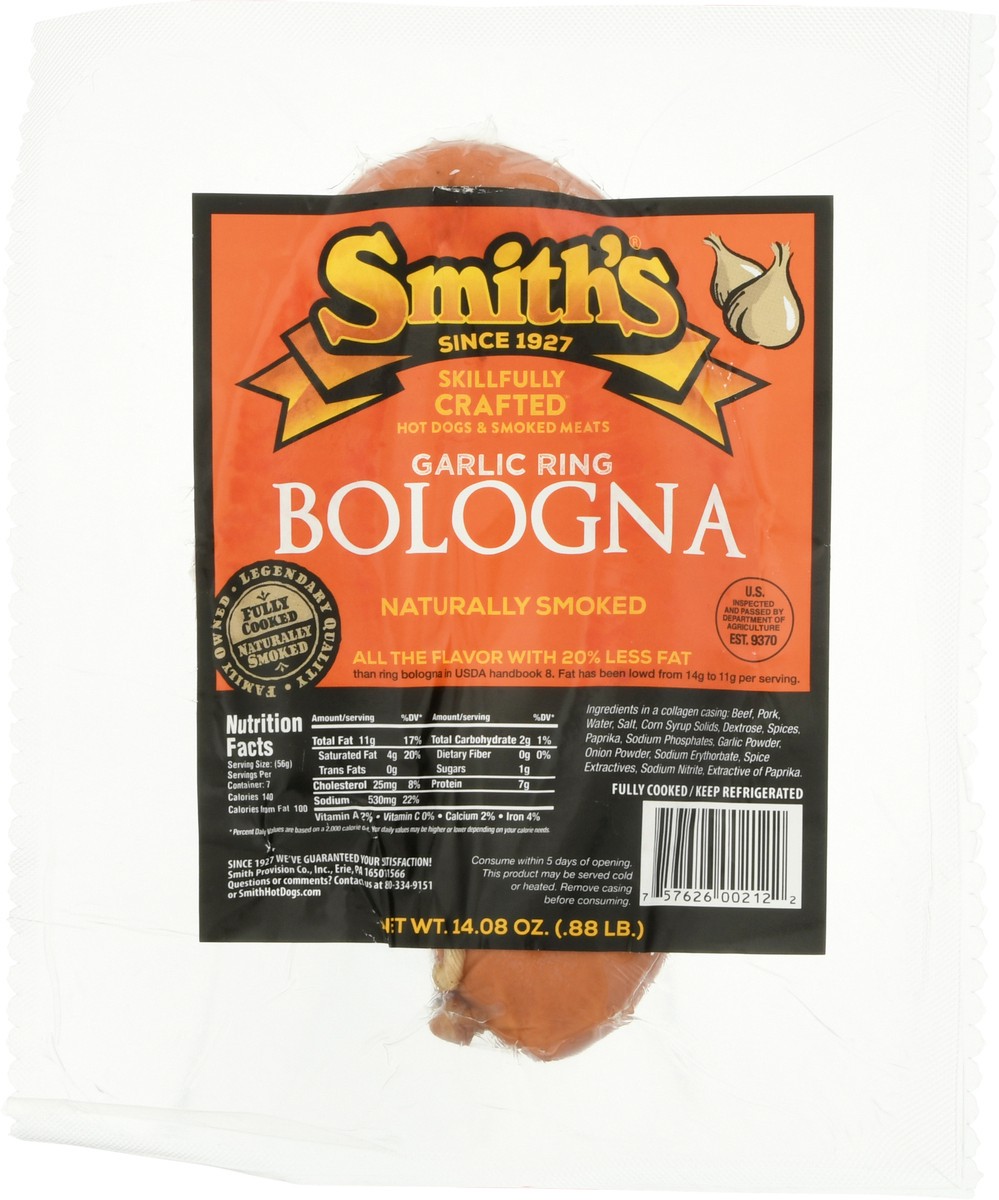 slide 1 of 9, Smith's Garlic Ring Bologna 14.08 oz Shrinkwrapped, 14.08 oz