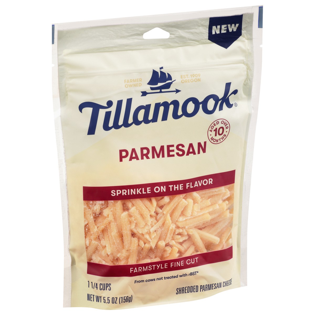 slide 4 of 9, Tillamook Fine Grated Parmesan Cheese 5.5 oz, 156 g