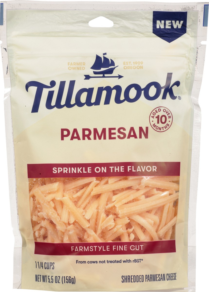 slide 6 of 9, Tillamook Fine Grated Parmesan Cheese 5.5 oz, 156 g