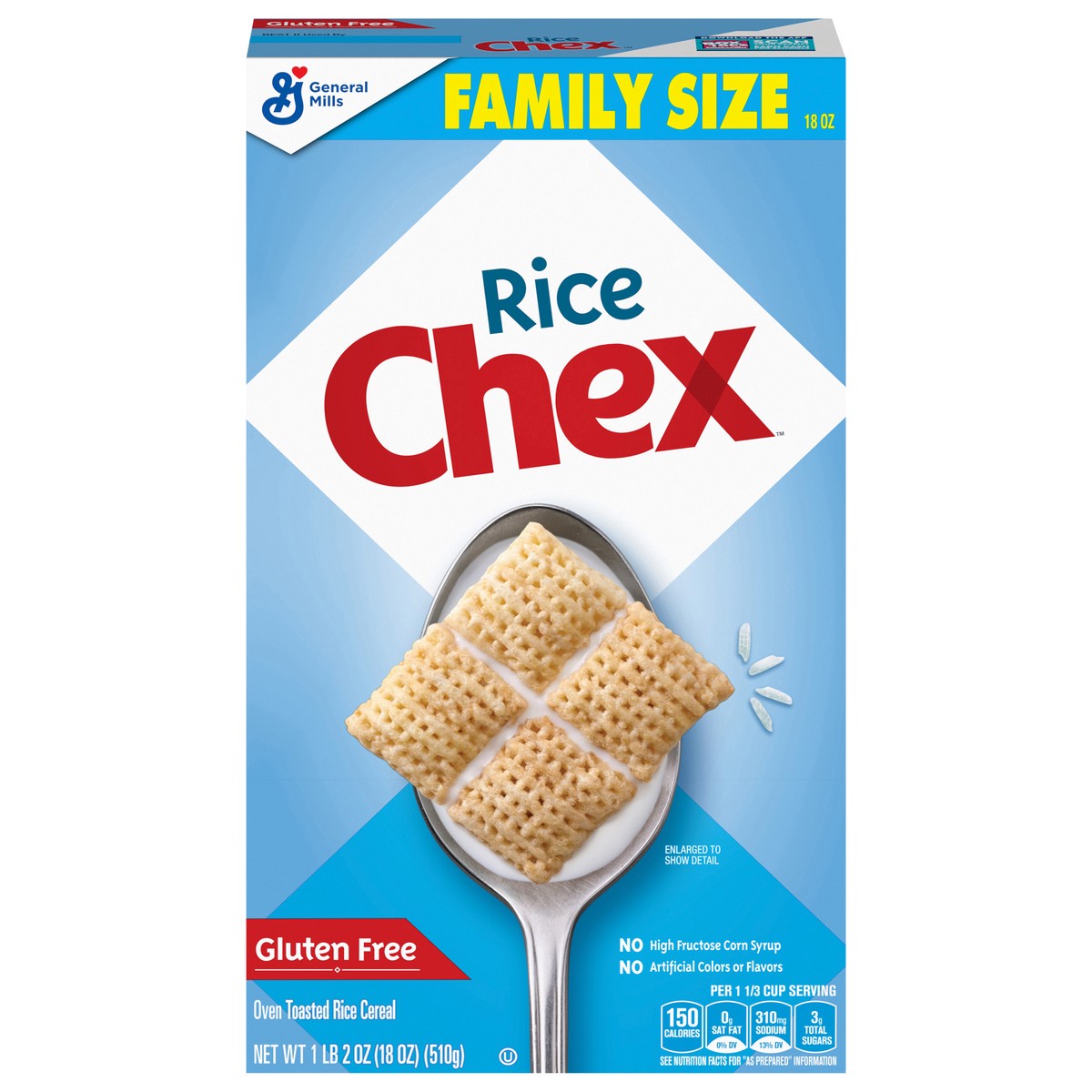 slide 1 of 8, Chex Rice Chex Cereal, Gluten Free, 18 oz