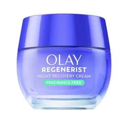 Olay Regenerist Face Cream Night Recovery Moisturizer - 1.7oz: No Fragrance Added, Contains Vitamin E, Oily to Very Dry Skin