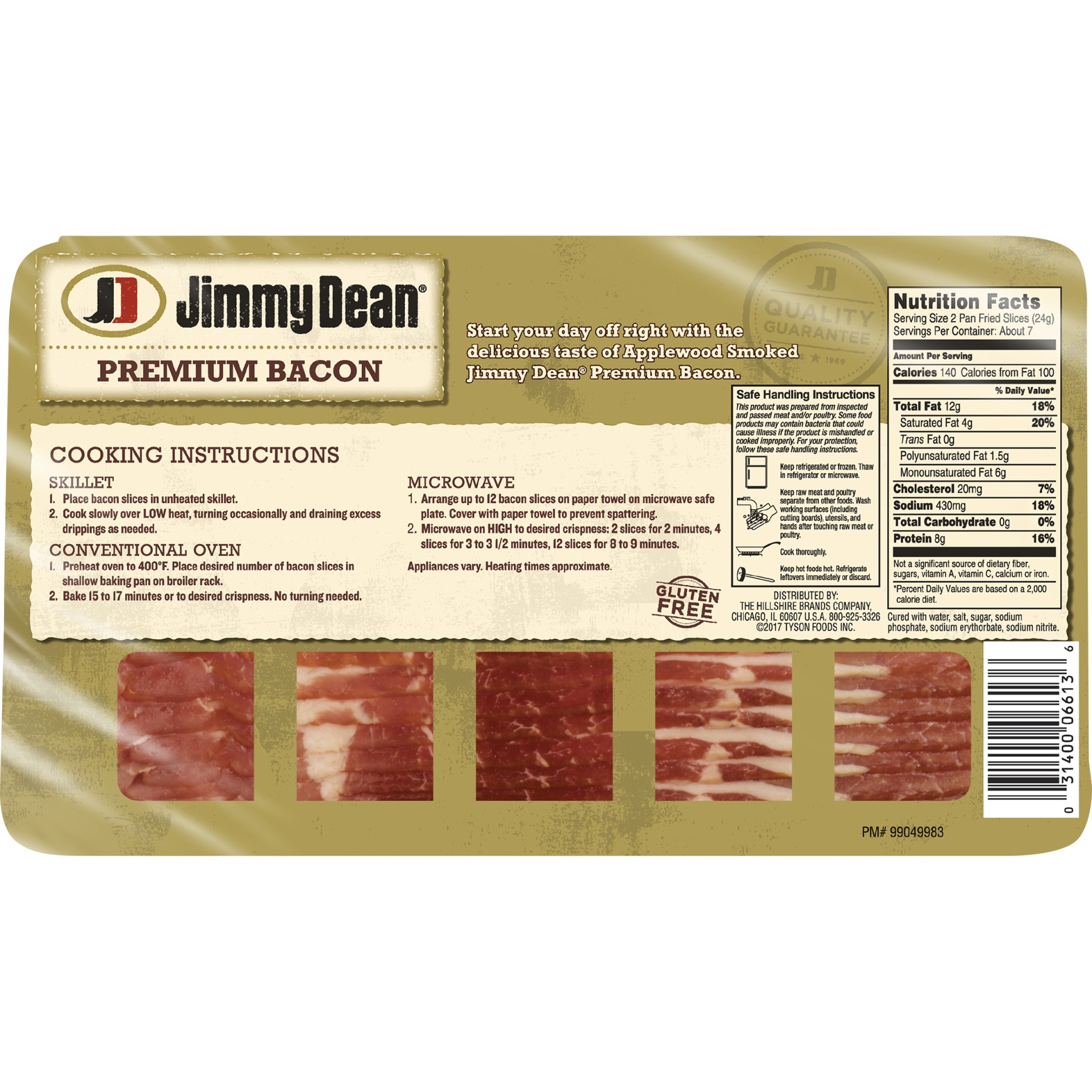 slide 2 of 2, Jimmy Dean Apple Smoked Bacon, 16 oz