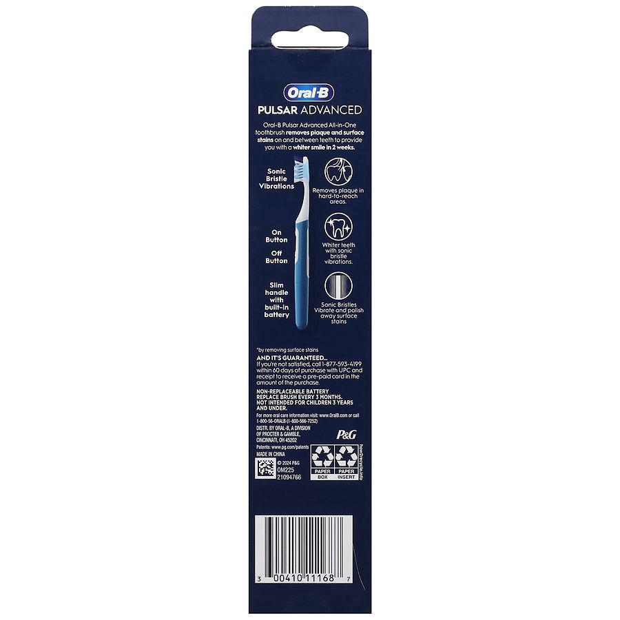 slide 4 of 5, Oral-B Pulsar Advanced All-in-One Soft Toothbrush, 1 Count, 1 ct