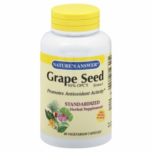 slide 1 of 1, Nature's Answer Grape Seed Extract Vegetarian Capsules, 60 ct