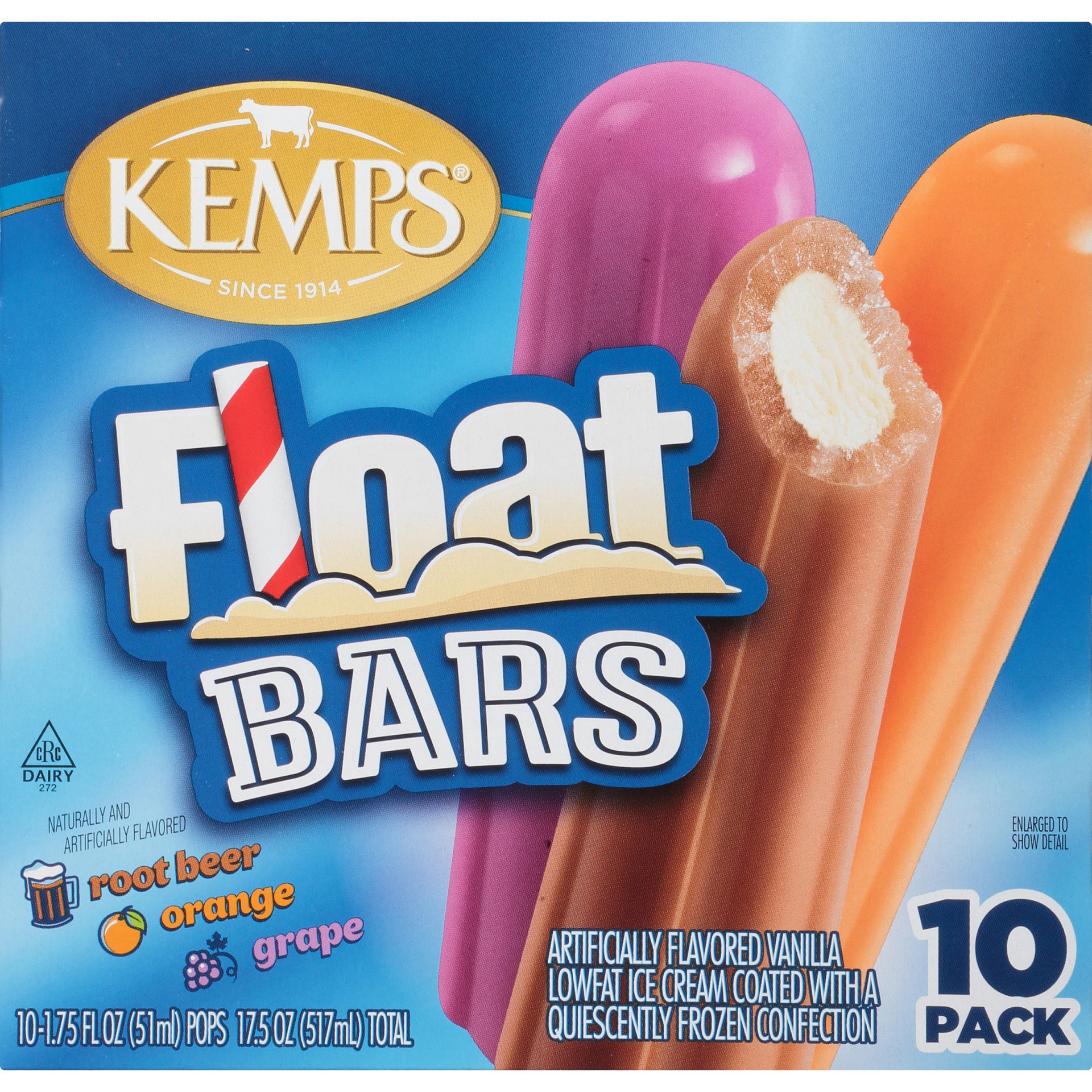 slide 7 of 8, Kemps Float Bars, 21 oz