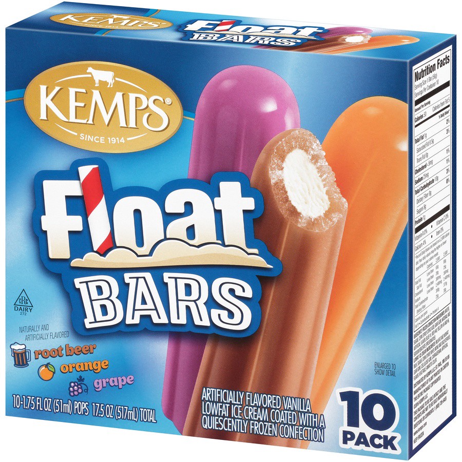 slide 8 of 8, Kemps Float Bars, 21 oz