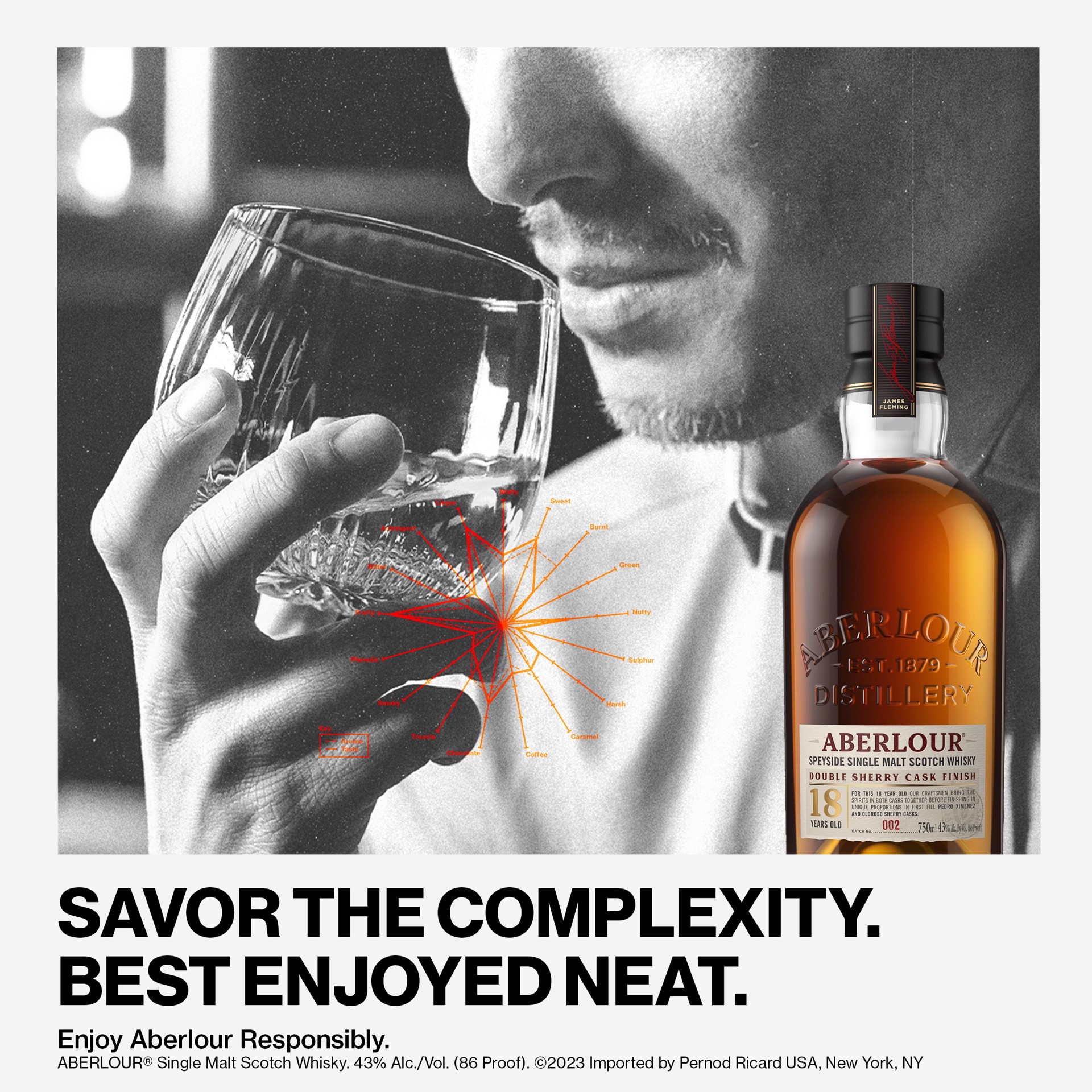 slide 3 of 7, Aberlour Single Malt Scotch Whisky 18 Year Old Double Cask Matured 750mL, 86 Proof, 