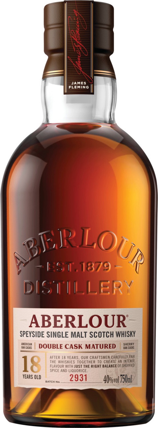 slide 1 of 7, Aberlour Single Malt Scotch Whisky 18 Year Old Double Cask Matured 750mL, 86 Proof, 