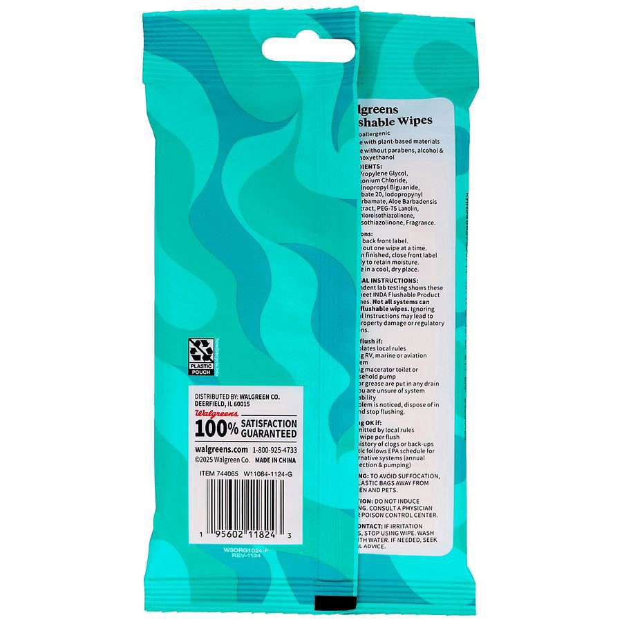 slide 2 of 5, Walgreens Flushable Wipes, 20 ct