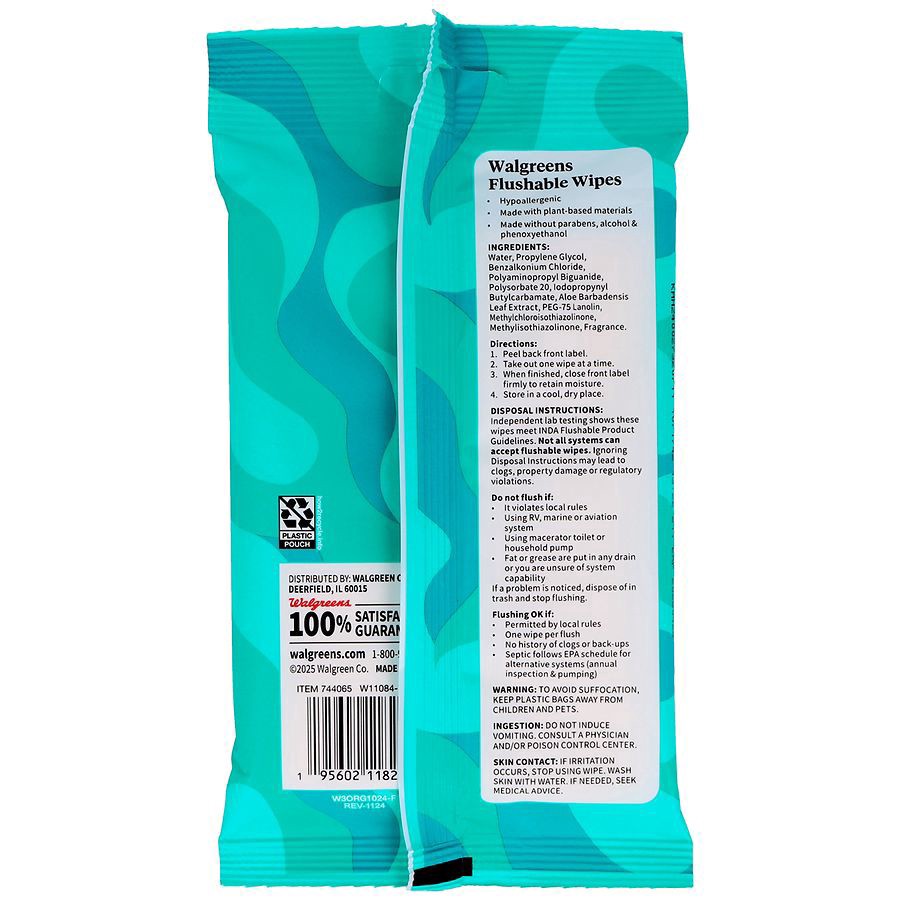 slide 4 of 5, Walgreens Flushable Wipes, 20 ct