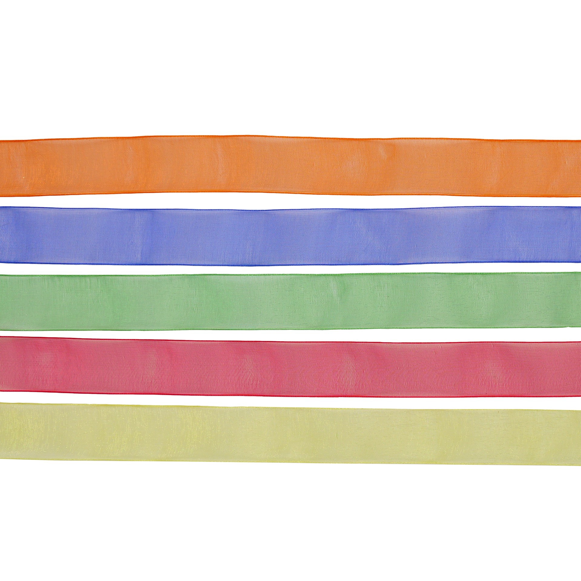 slide 3 of 3, 5 Color Sheer Value Pack Ribbon By Celebrate It, 7/8 in x 3 yd