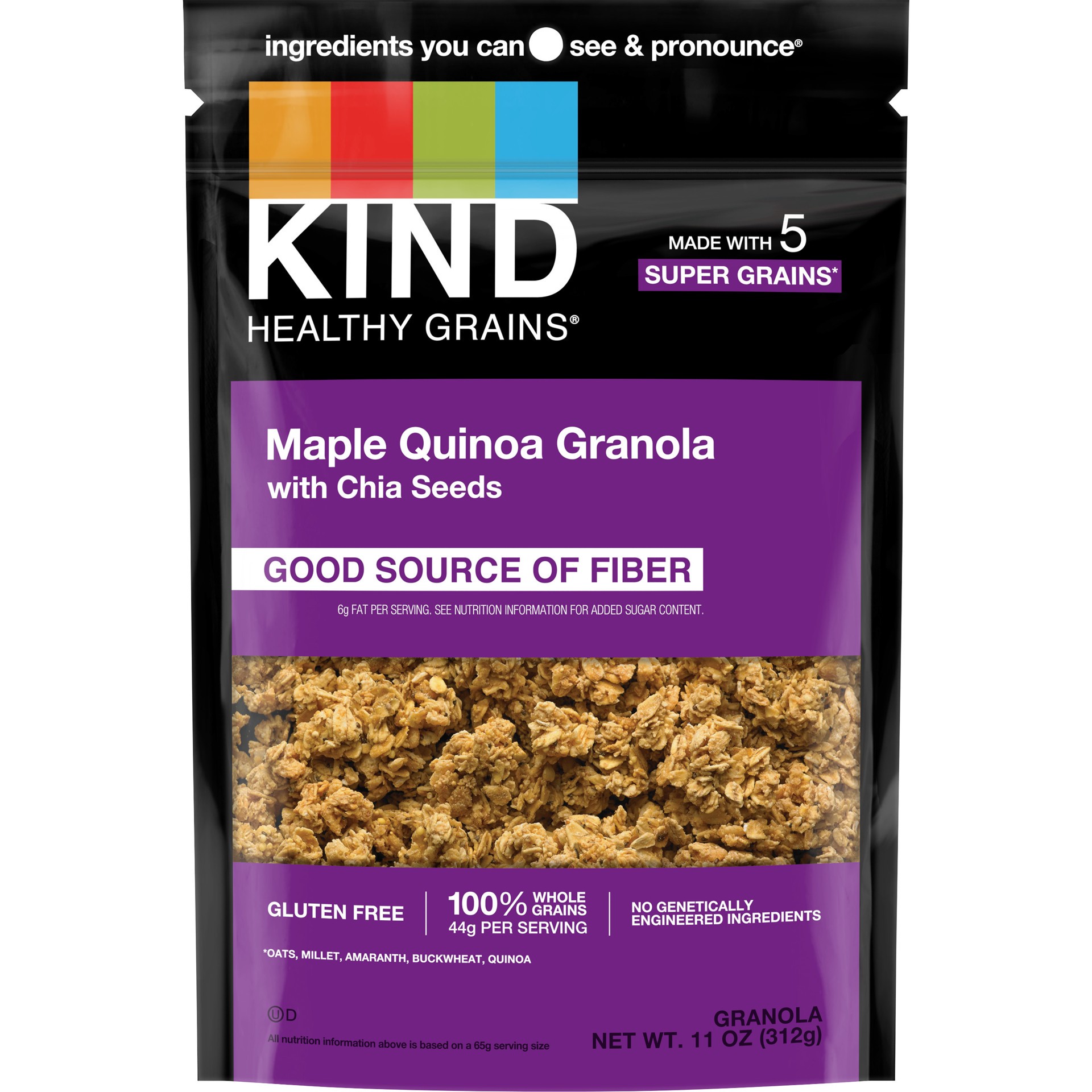 slide 1 of 9, Kind Healthy Grains Clusters, Maple Quinoa with Chia Seeds, 11 oz