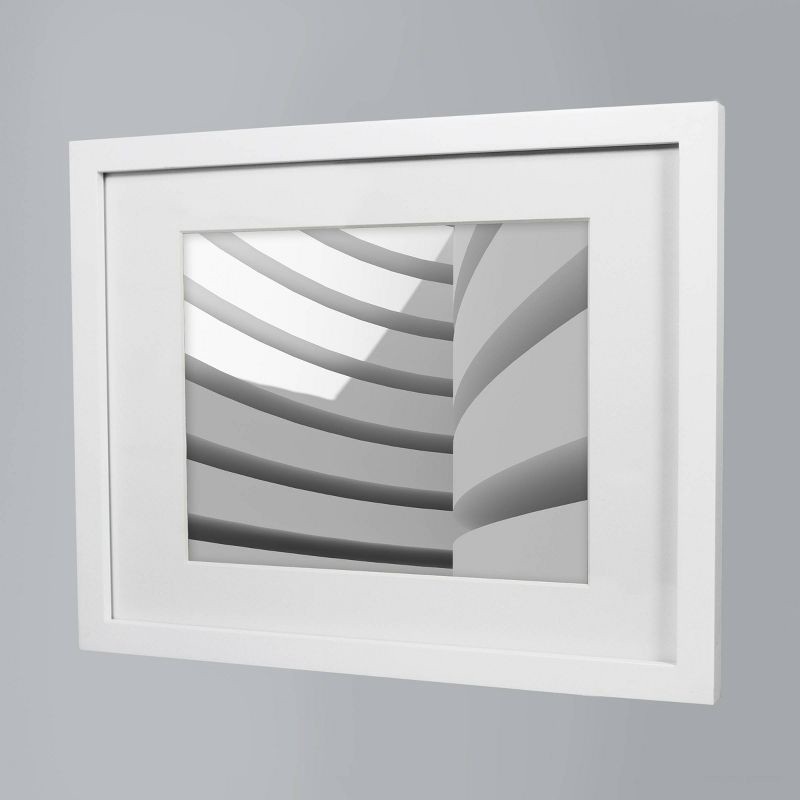 slide 3 of 6, 11" x 14" Matted to 8" x 10" Single Picture Gallery Frame White - Threshold™: Modern Style, Beveled Acid-Free Mat, MDF Composite, 1 ct