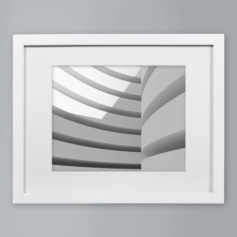 slide 1 of 6, 11" x 14" Matted to 8" x 10" Single Picture Gallery Frame White - Threshold™: Modern Style, Beveled Acid-Free Mat, MDF Composite, 1 ct