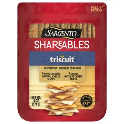 Sargento Shareables White Cheddar/gouda Slices With Triscuit Crackers, 6 Oz - 6 OZ