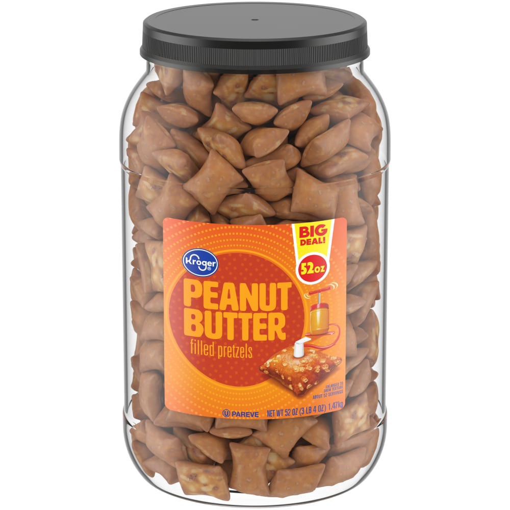slide 3 of 3, Kroger Peanut Butter Filled Pretzels - 52 oz, 52 oz