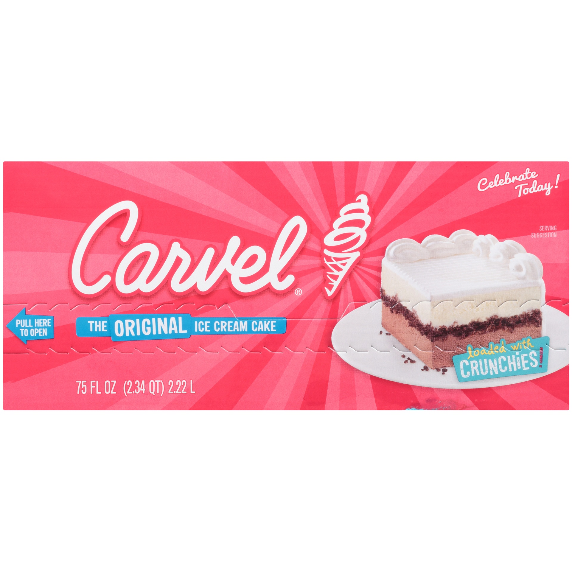 slide 4 of 7, Carvel Sheet Ice Cream Cake, Birthday, 75 fl oz, 75 fl oz