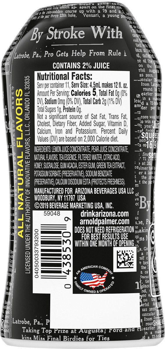 slide 8 of 14, AriZona Arnold Palmer Half & Half Iced Tea Lemonade Naturally Flavored Liquid Water Enhancer, 1.62 fl oz Bottle, 1.62 fl oz