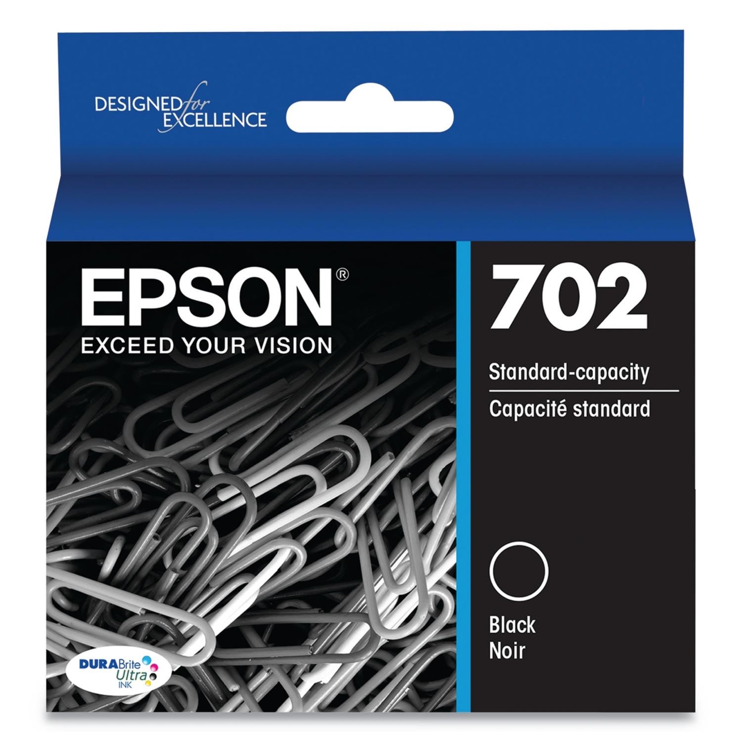 slide 1 of 1, Epson 702 Single Ink Cartridge - Black (T702120-CP), 1 ct