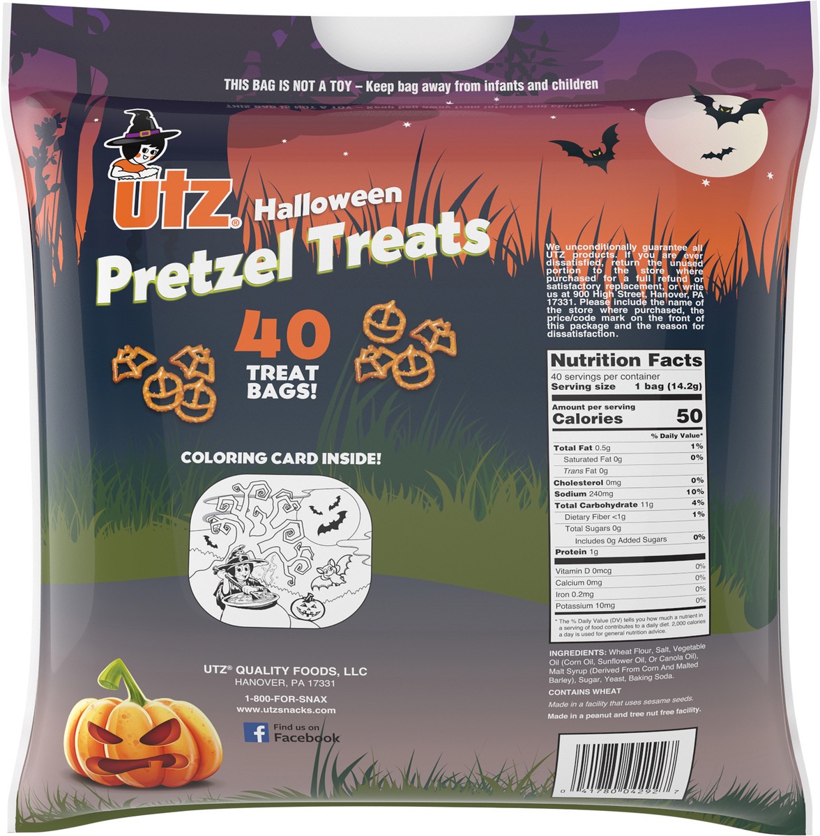 slide 4 of 11, UTZ® Halloween pretzel treats, 40 ct., 20 oz