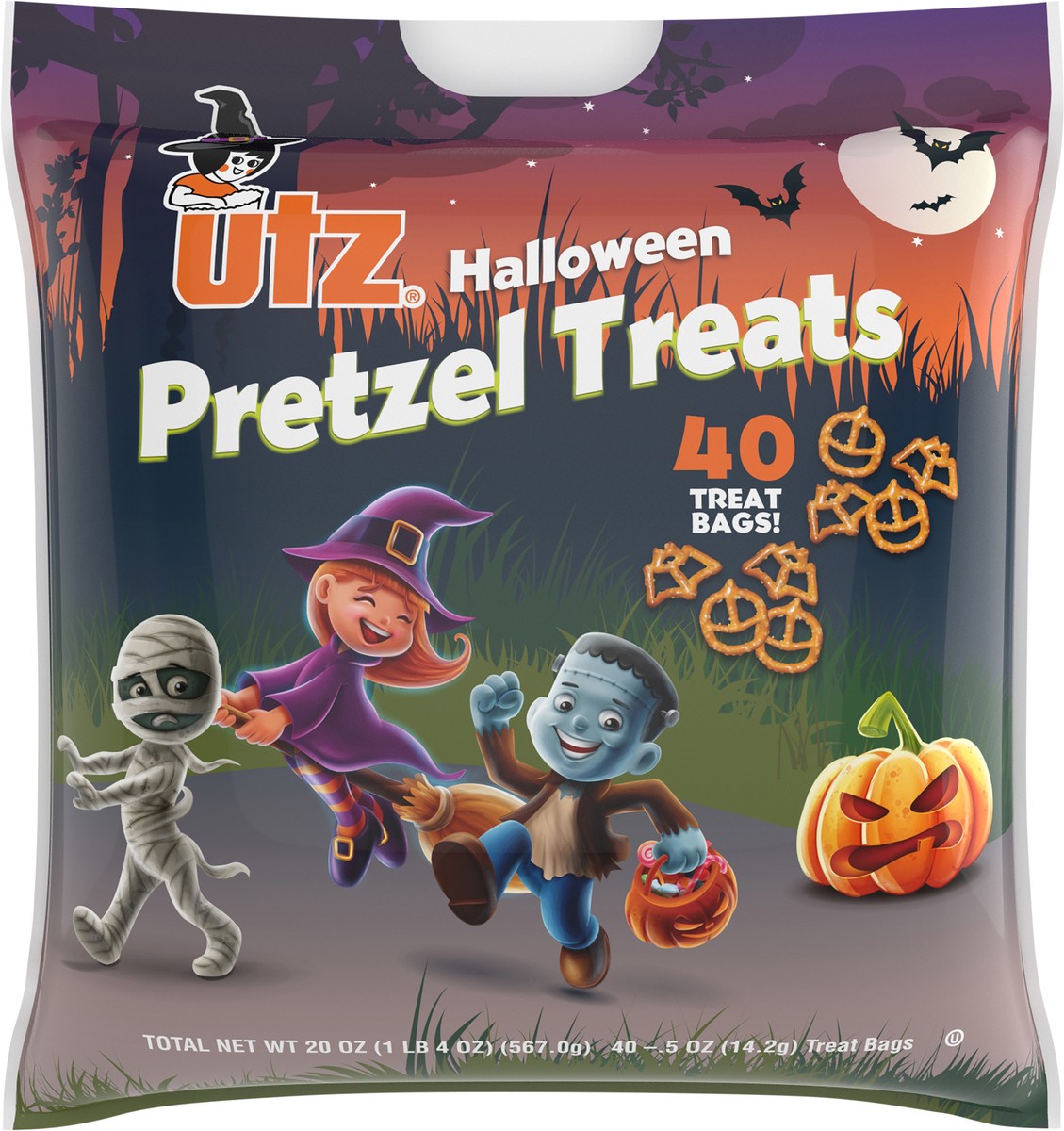 slide 3 of 11, UTZ® Halloween pretzel treats, 40 ct., 20 oz