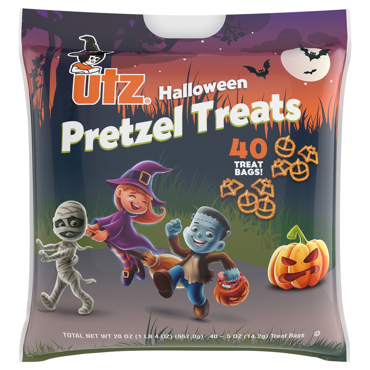 slide 6 of 11, UTZ® Halloween pretzel treats, 40 ct., 20 oz