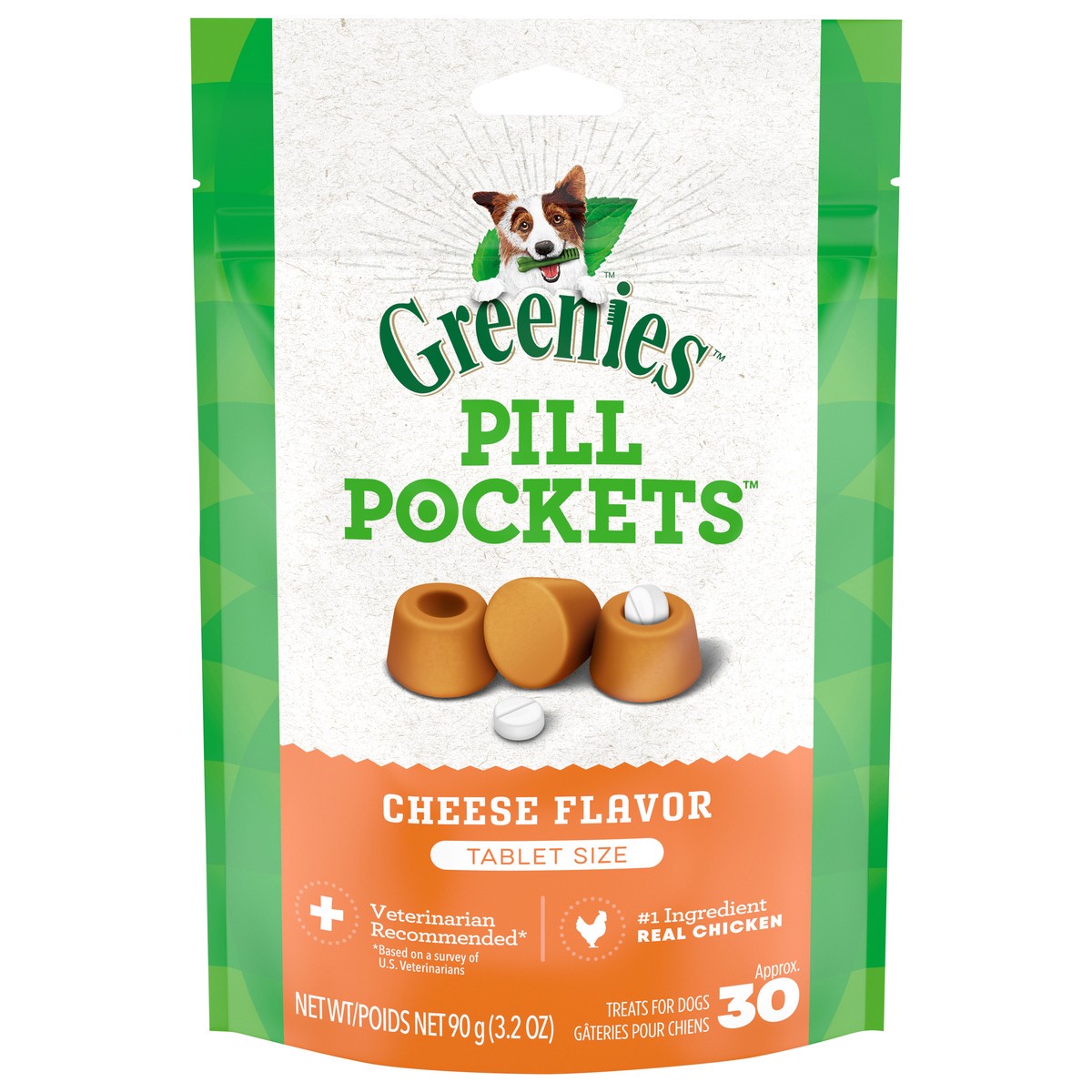 slide 1 of 4, Greenies Pill Pockets Cheese Flavor Treats for Dogs Tablet Size 3.2 oz, 3.2 oz