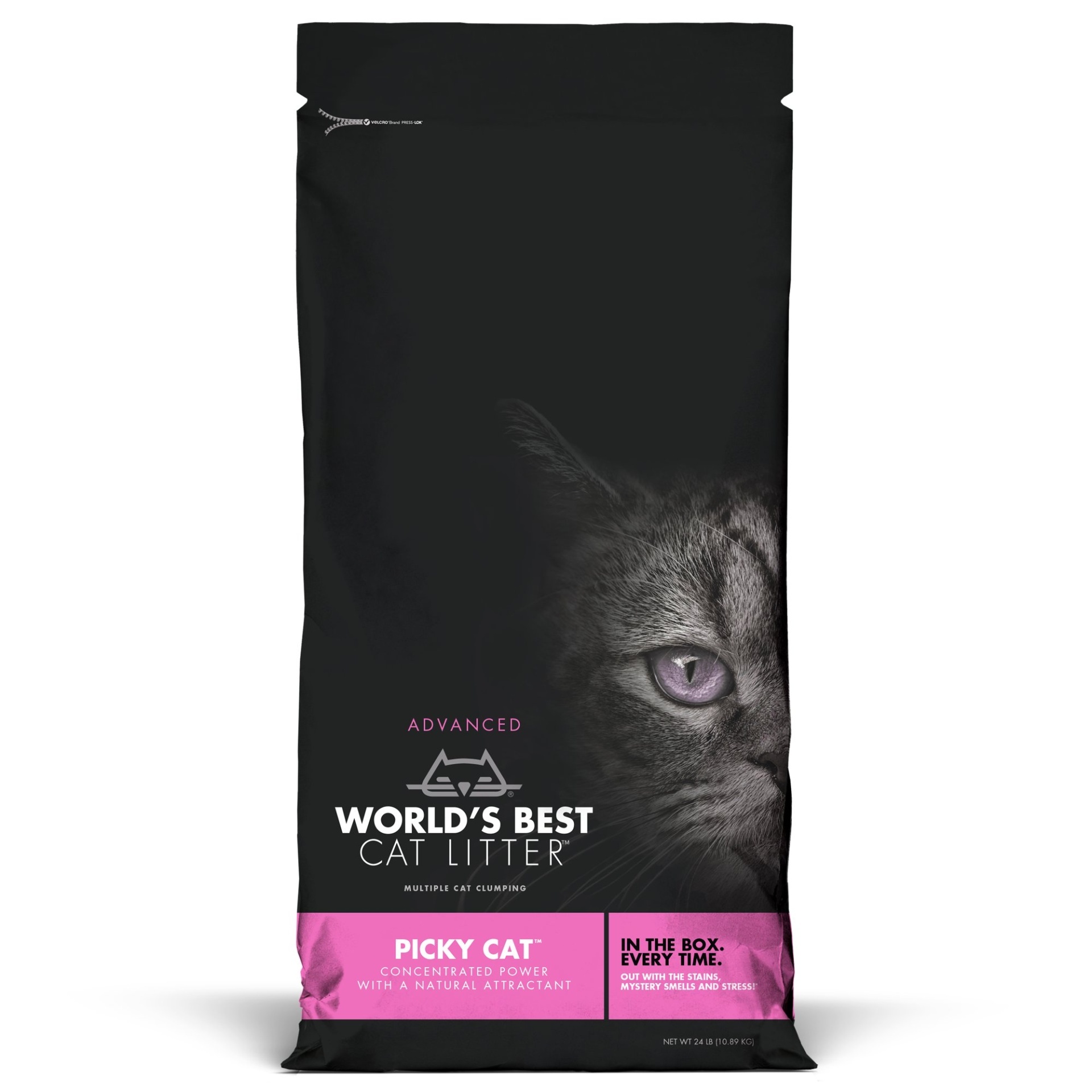 slide 1 of 1, World's Best Cat Litter Unscented Advanced Picky Multi Cat Litter, 24 lb