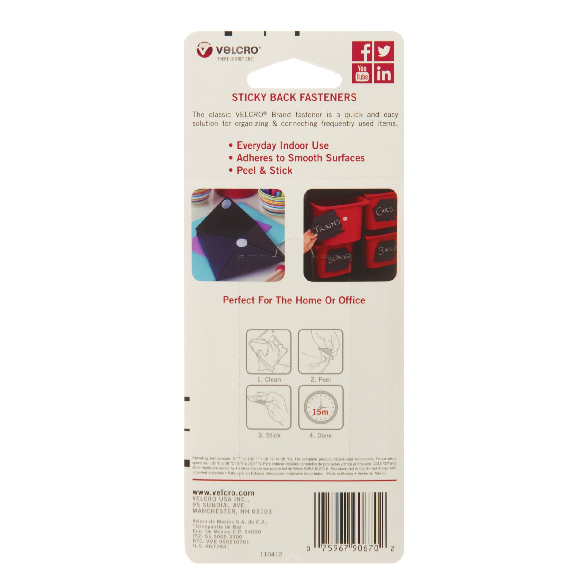 slide 2 of 8, Velcro Sticky Back Dots, 14 ct