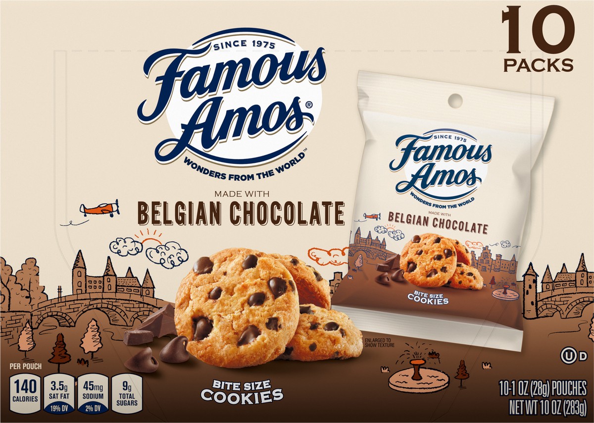 slide 4 of 7, Famous Amos Chocolate Bite Size Cookies, 10 oz