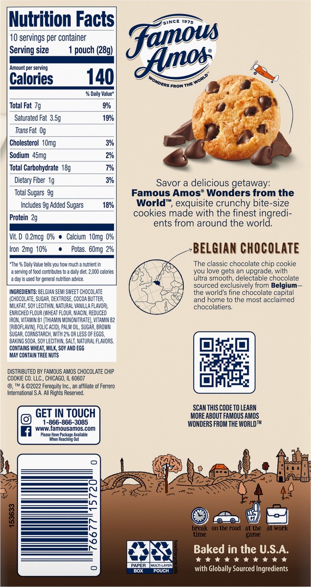 slide 7 of 7, Famous Amos Chocolate Bite Size Cookies, 10 oz