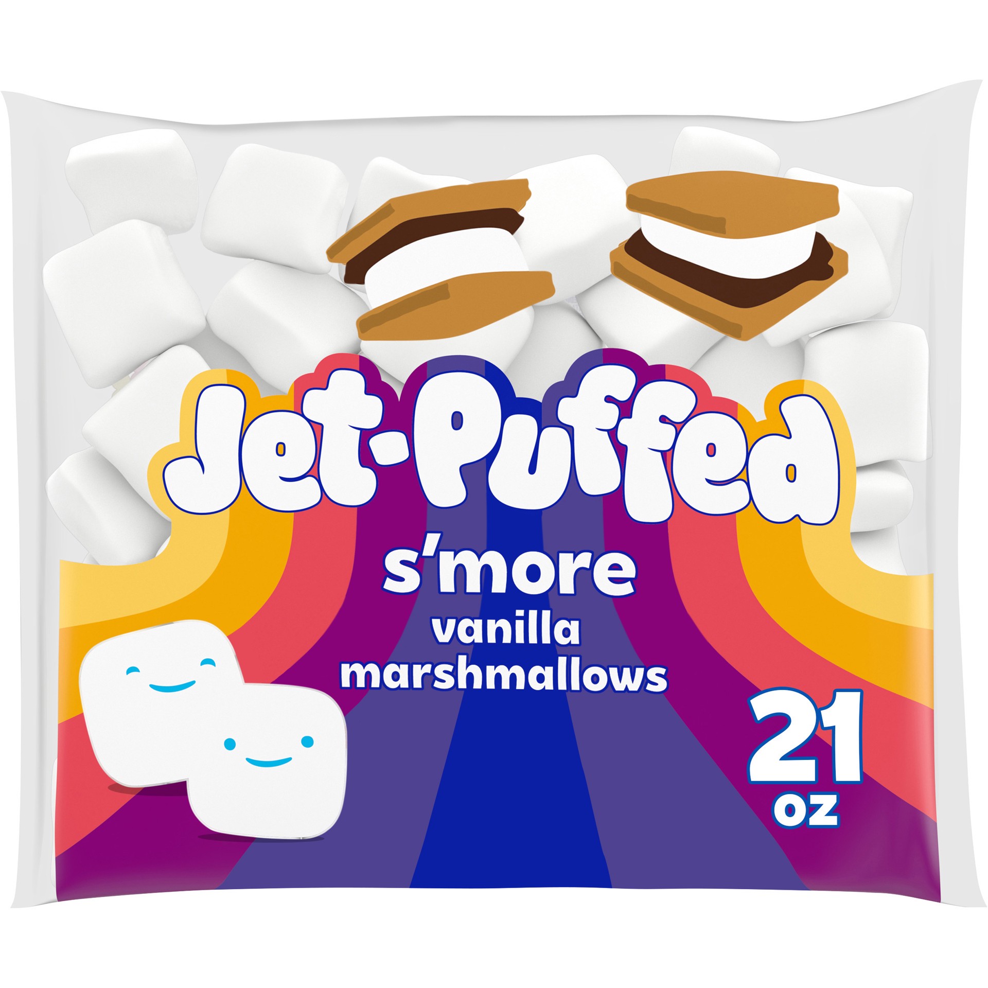 slide 1 of 5, Jet-Puffed S'more Vanilla Marshmallows, 21 oz Bag, 21 oz